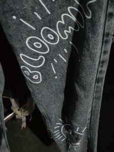 Painted Graphic Jeans