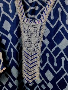 Embroidered Navy Blue Kurta 💙