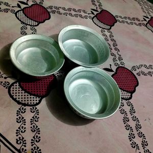Set of Three Aluminum Bowls