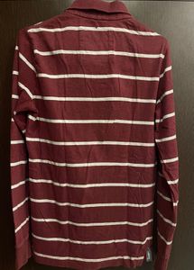 Superdry Stripe Polo Full Sleeve Tee