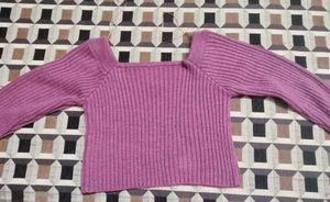 Ribbed Knit Square Neck Crop Top