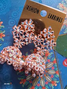 Floral Jhumka Earrings