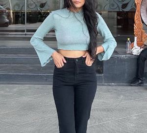 Green Crop Top