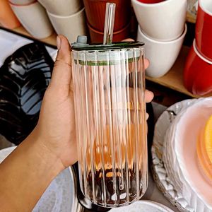 Glass Tumbler With Straw
