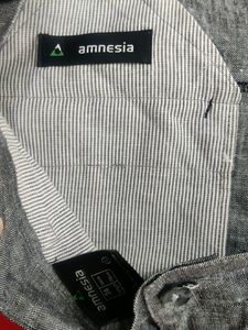 Amnesia Grey Straight Fit Formal Pant (Men&#39;s)