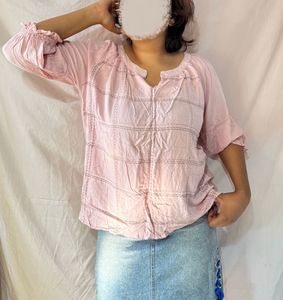 Pink Embellished Top