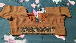 Embroidered Saree with stitch Blouse