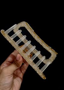 Sparkling Gold Rhinestone Hair Claw Clip