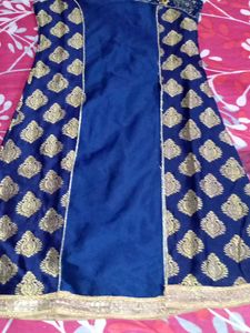 Blue &amp; Gold Embellished Dress