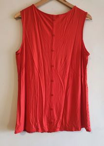Coral Sleeveless Top