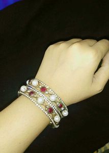 Pearl &amp; Rhinestone Bracelet Stack