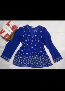 Blue Embroidered Kurti 🧿💙💙
