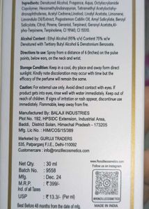 Ronzille Luxe Mystara Perfume