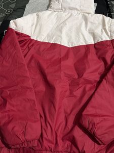 Red &amp; White Puffer Jacket