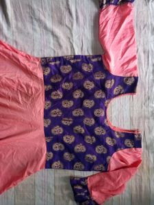 Combo Of Pink &amp; Purple Anarkali Dress