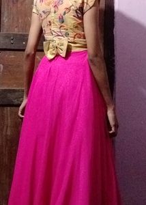 Pink Embriodery Dress