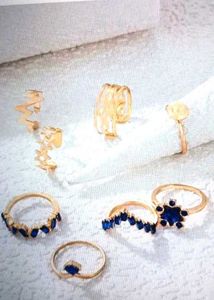 Blue 💍 stonev✨ Rings Set