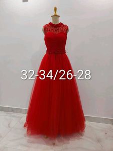 Stunning Red Tulle Gown