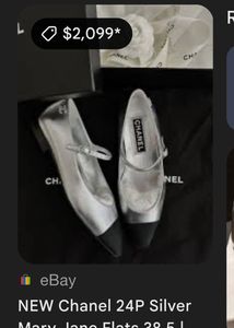 Chanel Silver Mary Jane’s