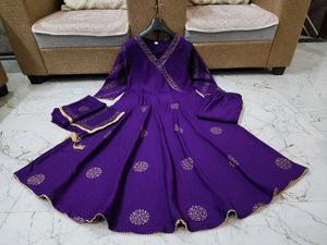 New Gown Designer Dress Purple