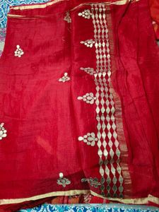 Soft Cotton Gota Work Saree