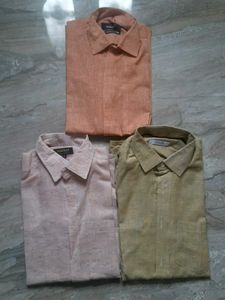 Solid Men Shirt Combo Set