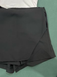 Black Skort with Wrap Detail