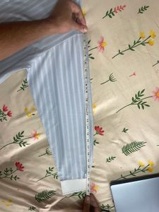 Light Blue And White Striped Korean Shirt