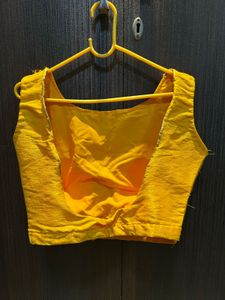 Embroidered Yellow Padded Blouse