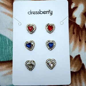 Dressberry Heart Stud Earrings