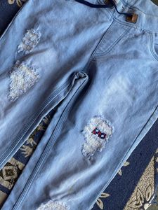 Distressed Denim Jeans