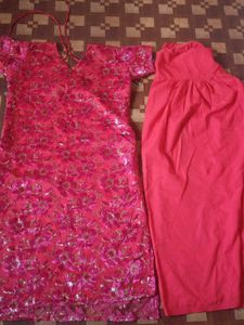 Beautiful Heavy Look Kurti With Bottom 💖