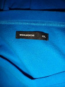 XXL-XXXL Blue Long woolen Sleeve T-Shirt