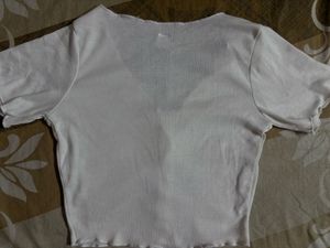White Button-Up Top