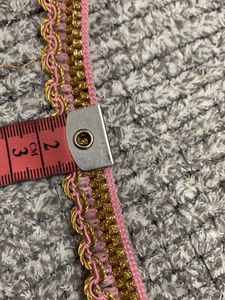 50% Clearance Sale Pink And Gold Lace Border