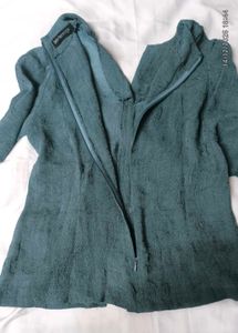 Elegant Green Embroidered Tunic Top