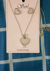 Heart Necklace &amp; Earring Set