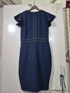 Navy Blue Midi Dress