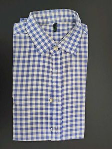 Benetton Blue Check Shirt
