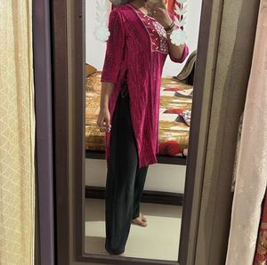 Pink Printed Kurti