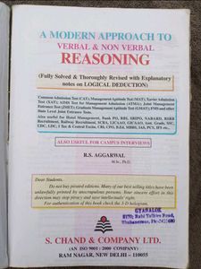 Verbal And non-verbal Reasoning Book