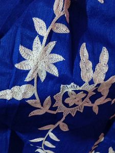 Stunning Blue &amp; White Embroidered Lehenga Choli
