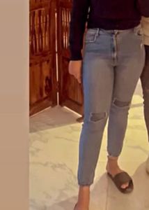 Ripped Knee Light Wash Jeans