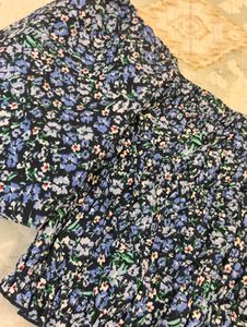 Blue Floral Off-Shoulder Top