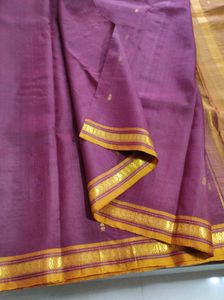 Brown Korvai Kanchipuram Silk Saree