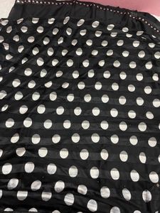 Black Supernet Sari|Sadi With Blowse