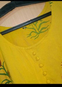 Lemon Yellow 💛 Frock Kurti