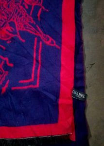 Chanel large luxurious delicate silk/wool scarf