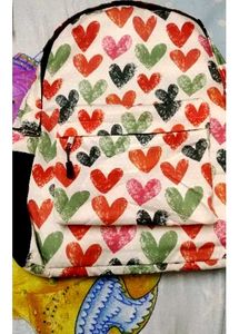 Heart Print Backpack