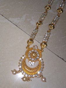 Golden Jhumka Earrings Necklace Set